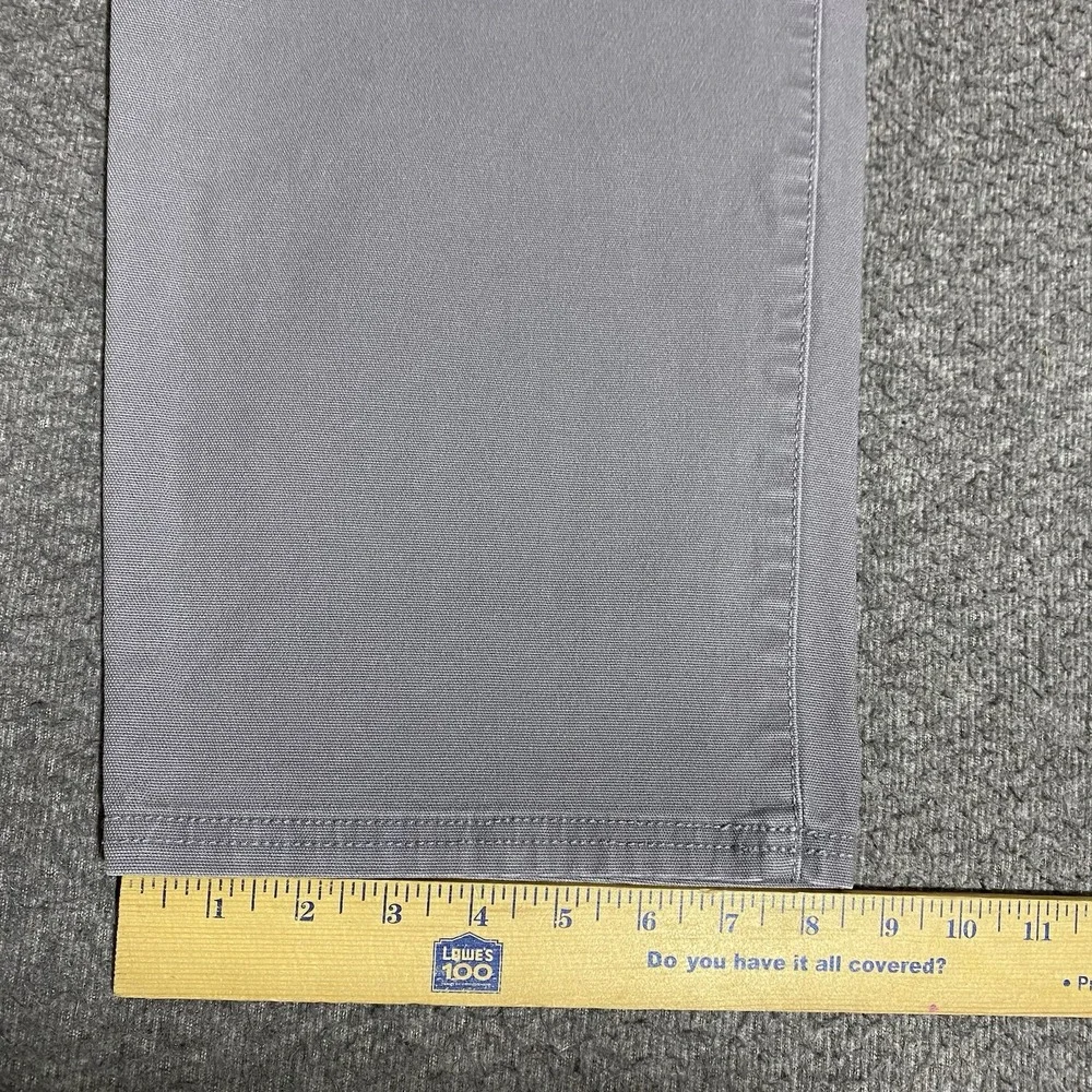 GH Bass & Co Mens Utility Pants 40x29 Gray Canvas Straight Leg Carpenter Cargo